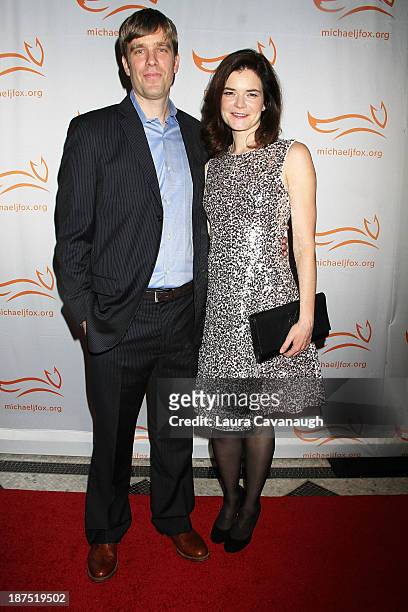 Grady Olsen and Betsy Brandt attend 2013 A Funny Thing Happened On The Way To Cure Parkinson's at The Waldorf=Astoria on November 9, 2013 in New York...