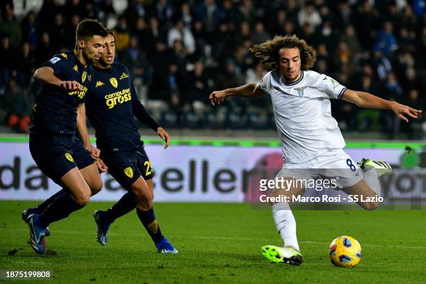 Matteo Guendouzi of SS Lazio scores a opening goal during the Serie A TIM match between Empoli FC and SS Lazio at Stadio Carlo Castellani on December...
