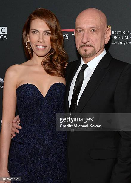 Actor Ben Kingsley and Daniela Lavender with Stylebop.com attend the 2013 BAFTA LA Jaguar Britannia Awards presented by BBC America at The Beverly...