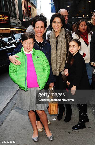 Designer Kate Spade with daughter Beatrix Spade , and Darcy Miller with her daughter Daisy Nussabaum attend the 5,000 performance celebration of...