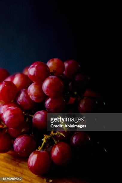 close up of red wine grapes - superfood stock pictures, royalty-free photos & images