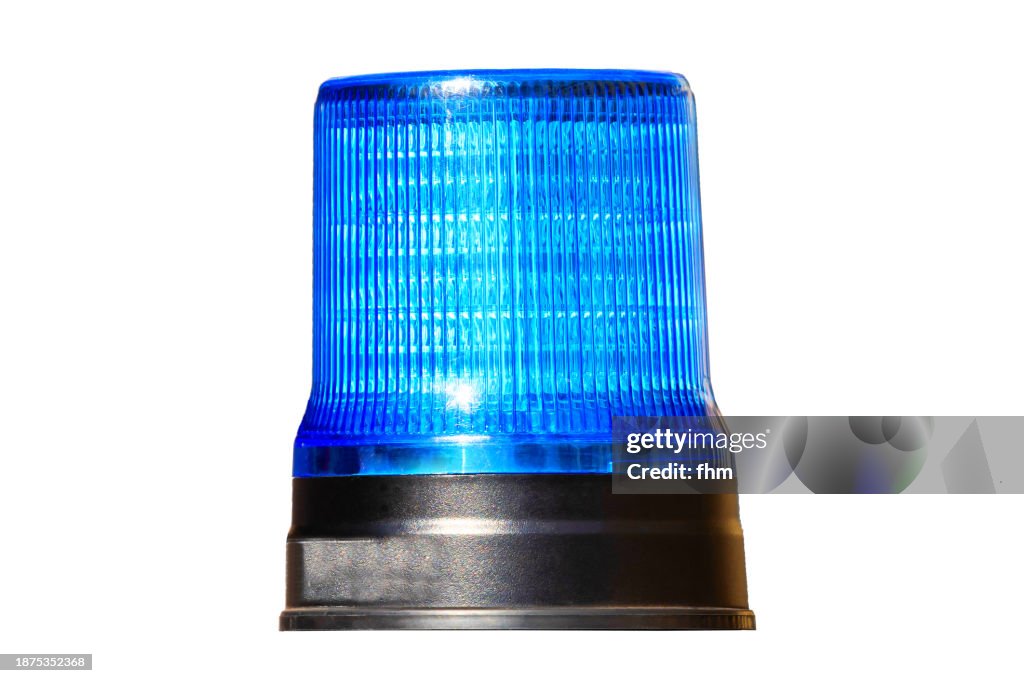 Emergency light cut out with white background