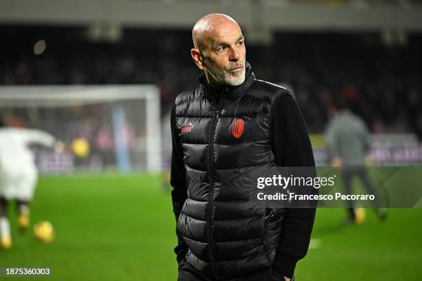 Stefano Pioli AC Milan head coach before the Serie A TIM match between US Salernitana and AC Milan at Stadio Arechi on December 22, 2023 in Salerno,...