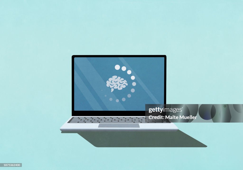 Brain Buffering On Laptop Screen High-Res Vector Graphic - Getty Images