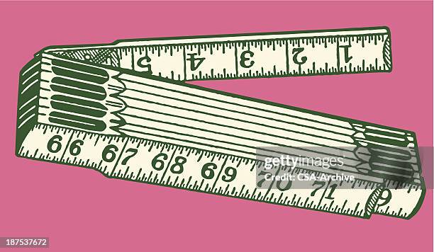 collapsible ruler - instrument of measurement stock illustrations