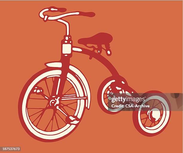 dreirad - tricycle stock-grafiken, -clipart, -cartoons und -symbole