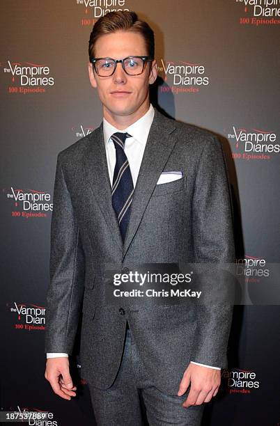 Actor Zach Roerig attends The Vampire Diaries 100th Episode Celebration on November 9, 2013 in Atlanta, Georgia.