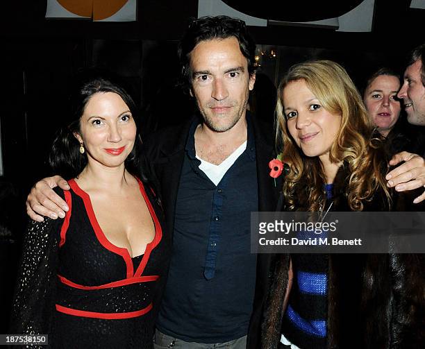 Chloe Franses, Ben Chaplin and Lisa Moorish attend the launch of the House of St Barnabas private members club at The House of St Barnabas on...