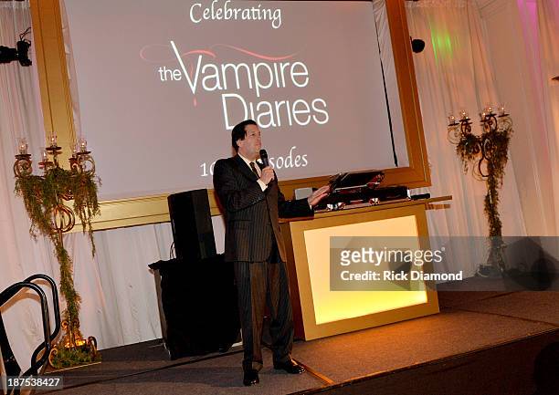 President of Warner Bros. Television Peter Roth speaks at The Vampire Diaries 100th Episode Celebration on November 9, 2013 in Atlanta, Georgia.