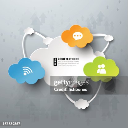Colorful cloud computing vector illustration Colorful cloud computing vector illustration