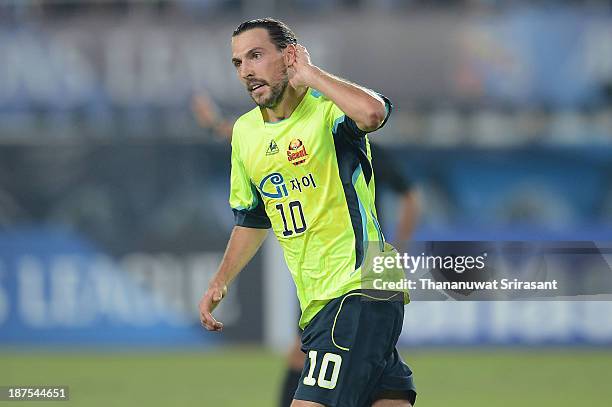 South Korea's FC Seoul Forward Dejan Damjanovic celebrates his goal against China's Guangzhou Evergrande during the AFC Champions League Final 2nd...