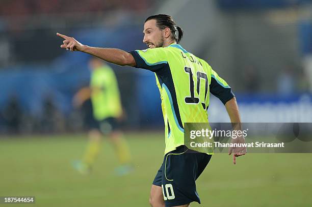 South Korea's FC Seoul Forward Dejan Damjanovic celebrates his goal against China's Guangzhou Evergrande during the AFC Champions League Final 2nd...