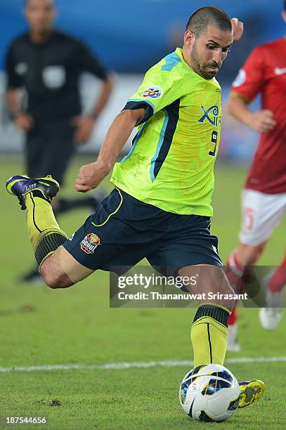 Sergio Escudero of FC Seoul with the ball during the AFC Champions League Final 2nd leg match between Guangzhou Evergrande and FC Seoul at Guangzhou...