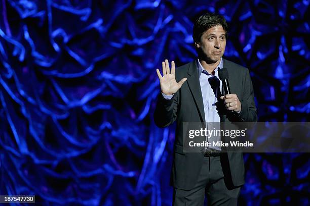 Host Ray Romano speaks onstage during the International Myeloma Foundation's 7th Annual Comedy Celebration Benefiting The Peter Boyle Research Fund...