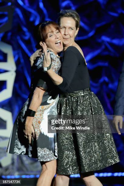 Committee members Monica Rosenthal and Patricia Heaton onstage onstage during the International Myeloma Foundation's 7th Annual Comedy Celebration...