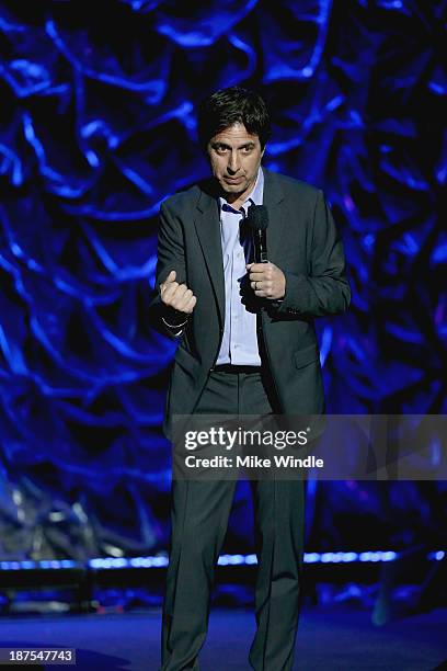 Host Ray Romano speaks onstage during the International Myeloma Foundation's 7th Annual Comedy Celebration Benefiting The Peter Boyle Research Fund...