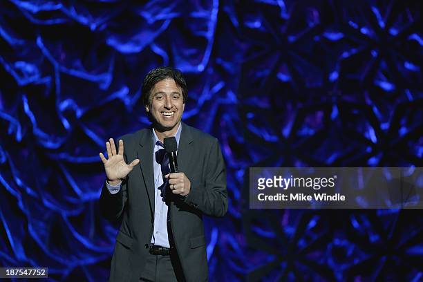 Host Ray Romano speaks onstage during the International Myeloma Foundation's 7th Annual Comedy Celebration Benefiting The Peter Boyle Research Fund...