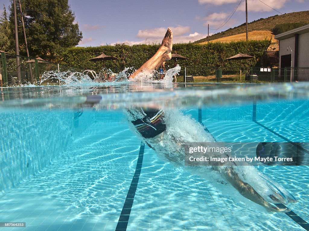 Entering the pool 1