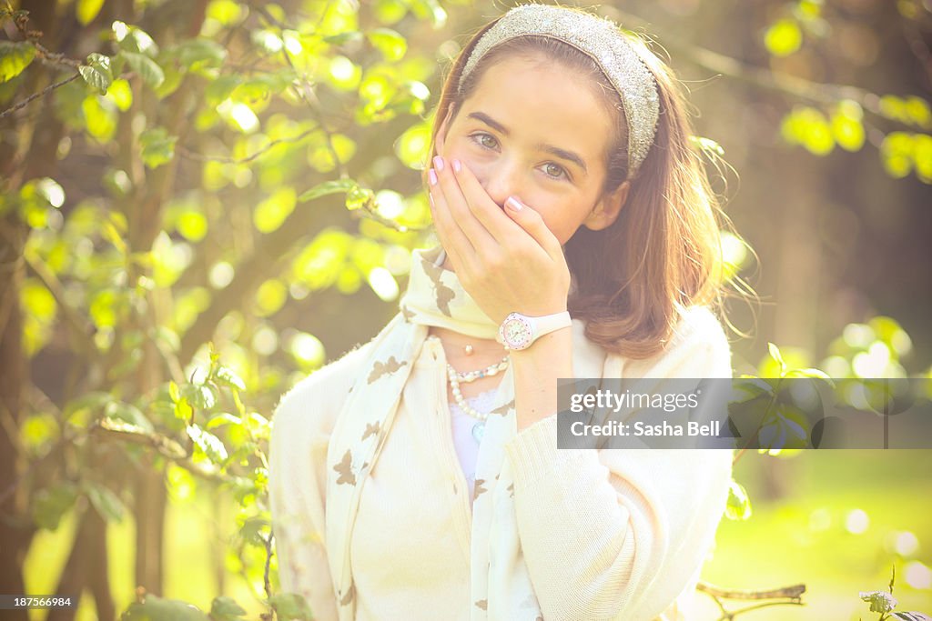 Girl Laughing in the Spring