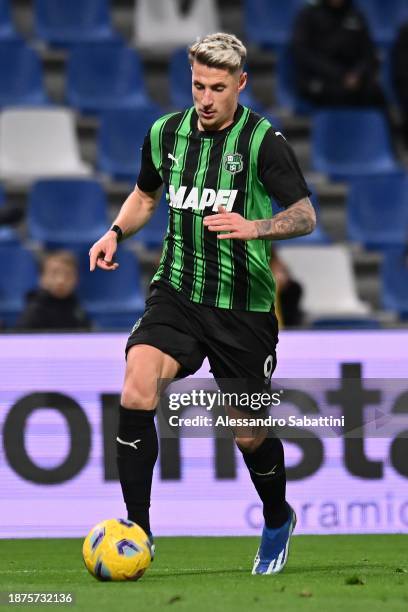 Andrea Pinamonti of US Sassuolo in action during the Serie A TIM match between US Sassuolo and Genoa CFC at Mapei Stadium - Citta' del Tricolore on...