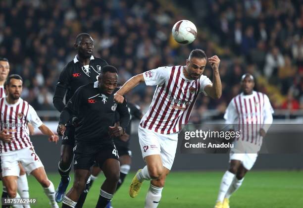 Maksimovic of Besiktas in action during the Turkish Super Lig week 18 football match between Atakas Hatayspor and Besiktas at Mersin Stadium in...