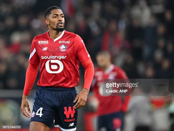Alexsandro Ribeiro of Lille OSC during the French Ligue 1 match between Lille OSC and Paris Saint-Germain at Pierre-Mauroy Stadium on December 17,...