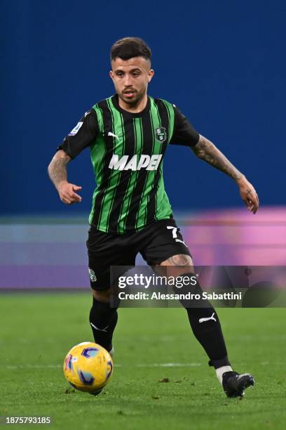 Matheus Henrique of US Sassuolo in action during the Serie A TIM match between US Sassuolo and Genoa CFC at Mapei Stadium - Citta' del Tricolore on...