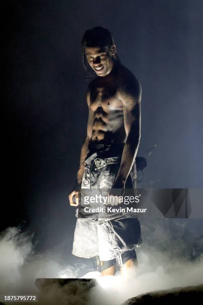 Travis Scott performs at Madison Square Garden – Utopia – Circus Maximus Tour on December 21, 2023 in New York City.