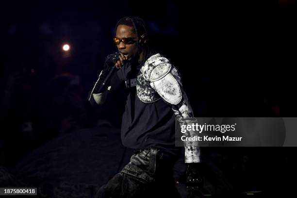 Travis Scott performs at Madison Square Garden – Utopia – Circus Maximus Tour on December 21, 2023 in New York City.