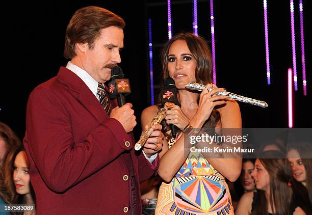 Will Ferrell and Louise Roe attend the MTV EMA's 2013 at the Ziggo Dome on November 10, 2013 in Amsterdam, Netherlands.