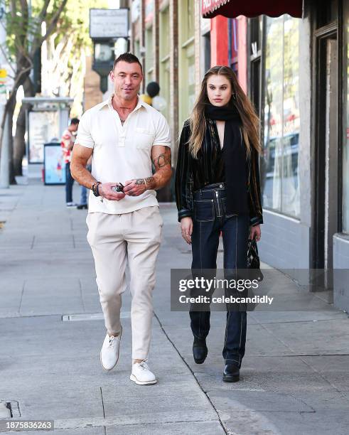 December 22: Rhiyen Sharp and Meredith Mickelson are seen out on December 22nd, 2023 in Los Angeles, California.