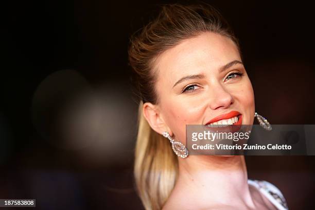 Actress Scarlett Johansson attends 'Her' Premiere during The 8th Rome Film Festival at Auditorium Parco Della Musica on November 10, 2013 in Rome,...