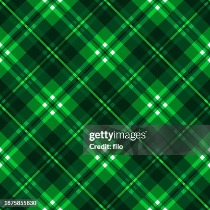 Seamless Green Plaid Striped Tileable Repeating Pattern St. Patrick's Day Abstract Background Seamless Green Plaid Striped Tileable Repeating Pattern St. Patrick's Day Abstract Background