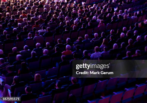 Audience crowd at a presentation event Audience crowd at a presentation event