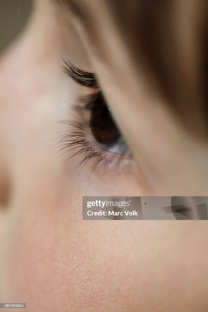 Detail of young boy's eye