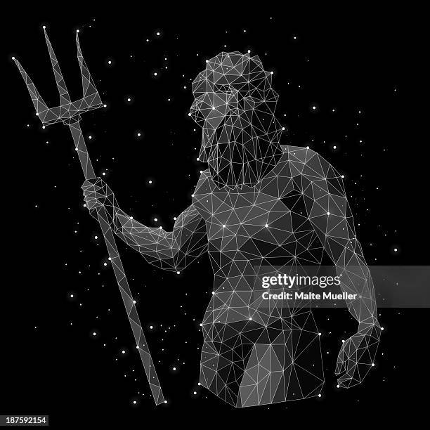 the constellation of aquarius - spear stock illustrations