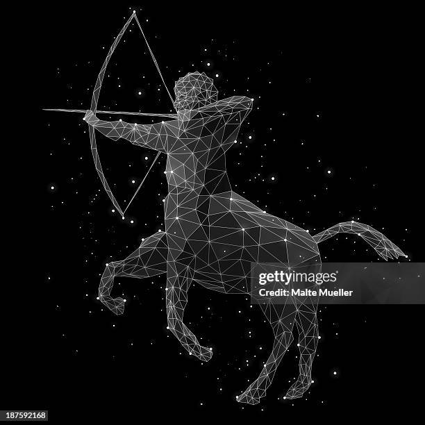 ilustrações, clipart, desenhos animados e ícones de the constellation of sagittarius - mitologia