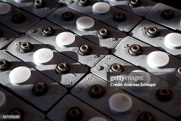 a battery used in solar powered energy - andreas solar stock pictures, royalty-free photos & images