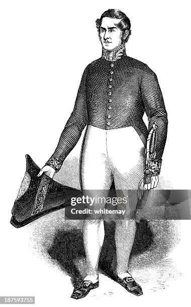 nineteenth century british consul in uniform - sunday best 幅插畫檔、美工圖案、卡通及圖標