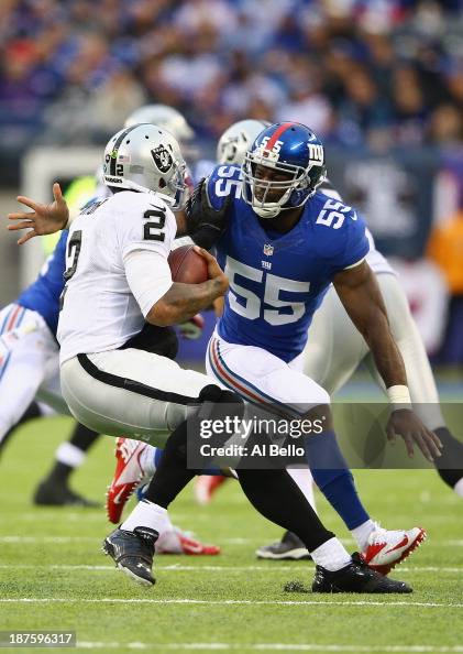 Keith Rivers Nfl Keith Rivers of the New York Giants tackles Terrelle Pryor of the ...