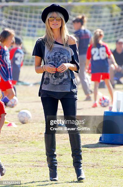 November 10: Heidi Klum is seen on November 10, 2013 in Los Angeles, California.