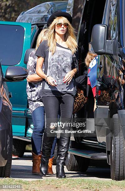 November 10: Heidi Klum is seen on November 10, 2013 in Los Angeles, California.