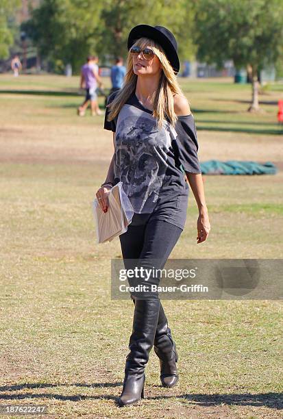 November 10: Heidi Klum is seen on November 10, 2013 in Los Angeles, California.