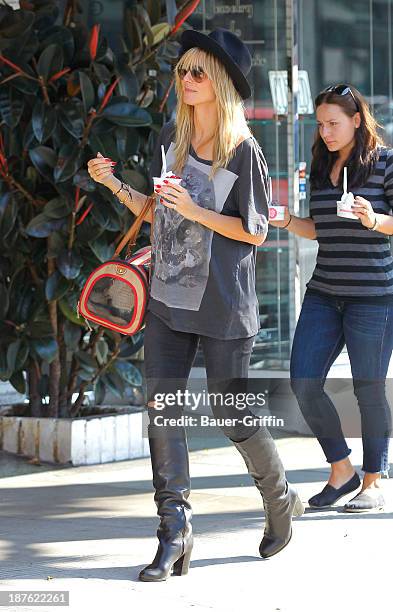 November 10: Heidi Klum is seen on November 10, 2013 in Los Angeles, California.