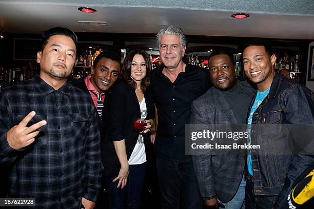 Chefs Roy Choi, Marcus Samuelsson, Comedian Bonnie McFarlane, TV personality Anthony Bourdain, actor Wendell Pierce and CNN anchor Don Lemon attend...