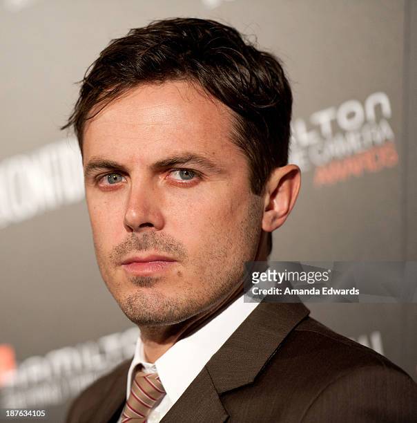 Actor Casey Affleck arrives at the 7th Annual Hamilton Behind The Camera Awards at The Wilshire Ebell Theatre on November 10, 2013 in Los Angeles,...