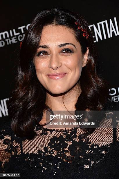 Actress Valentina Lodovini arrives at the 7th Annual Hamilton Behind The Camera Awards at The Wilshire Ebell Theatre on November 10, 2013 in Los...