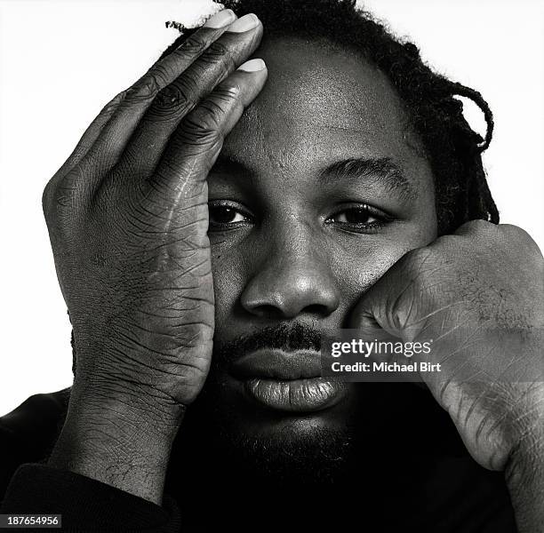 Heavywieght boxer Lennox Lewis is photographed on March 24, 1998 in London, England.