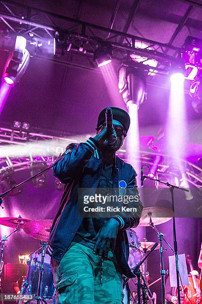 Rapper Teren Delvon Jones aka Del the Funky Homosapien of Deltron 3030 performs on stage during Day 3 of Fun Fun Fun Fest at Auditorium Shores on...