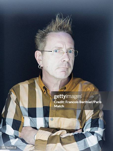 Singer John Lydon aka Johnny Rotten is photographed for Paris Match on October 22, 2013 in Paris, France.